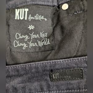 Kut from the Kloth Navy Corduroy Skinny Pants with Black Trim